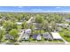 Neighborhood aerial view featuring tree-lined streets and various home styles at 223 Grove St, Greenfield, IN 46140