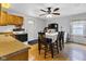 Dining room with wood floors, dining table and natural light at 223 Grove St, Greenfield, IN 46140