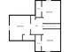 A detailed floorplan of the second floor, highlighting bedroom and hall spaces at 223 Grove St, Greenfield, IN 46140