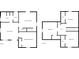 The floorplan for floors 1 and 2 shows the layouts with living, kitchen, bath, bedroom and WIC spaces at 223 Grove St, Greenfield, IN 46140
