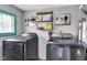 Laundry Room featuring modern washer and dryer and shelving at 223 Grove St, Greenfield, IN 46140