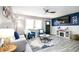 Inviting living room features hardwood floors and comfortable blue armchairs at 2763 Streamside Dr, Columbus, IN 47203