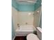 A bathroom showcases a white shower and bathtub combination with a ceramic toilet at 2967 Eagles Crest Cir # C, Indianapolis, IN 46214