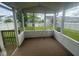 Charming screened porch with views of the fenced backyard, perfect for outdoor living and entertaining at 317 Legacy Blvd, Greenwood, IN 46143
