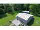 Overhead view of barn featuring a concrete slab with an additional smaller shed on the property at 3282 S Conservation Club Rd, Morgantown, IN 46160