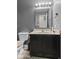 Bathroom featuring a vanity with black cabinet at 3311 Stoddard Pl, Indianapolis, IN 46217