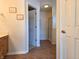 Bathroom shows the shower stall from vanity space at 515 E Hoover Dr, Nineveh, IN 46164