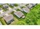 Bird's eye view of homes with expansive lawns, patios, and landscaping, providing a sense of outdoor living and privacy at 5580 Pintail Ln, Greenwood, IN 46143
