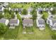 Aerial shot of a well-kept home and backyard with a garden in a peaceful neighborhood at 6270 Lancaster Pl, Zionsville, IN 46077