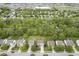 Aerial shot showcasing the neighborhood with homes nestled among lush greenery and community amenities nearby at 6270 Lancaster Pl, Zionsville, IN 46077