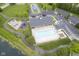 Community aerial view highlighting the pool, playground, and well-maintained recreational facilities at 6270 Lancaster Pl, Zionsville, IN 46077