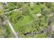 Overhead view of the property showcasing its extensive green space, trees, and landscaping at 6340 W 800 S, Pendleton, IN 46064
