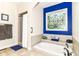 Bathroom with soaking tub, glass enclosed shower, and linen closet at 6340 W 800 S, Pendleton, IN 46064