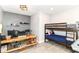 Combination bedroom and office featuring a bunk bed and a desk at 6340 W 800 S, Pendleton, IN 46064