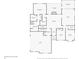 Floor plan of home with kitchen, living room, bedrooms, garage, and screened patio at 6340 W 800 S, Pendleton, IN 46064