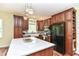 Spacious kitchen with stainless steel appliances, an island, and great cabinet space at 6340 W 800 S, Pendleton, IN 46064