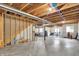 Unfinished basement with open ceiling, concrete floor, and natural light at 769 Canberra Blvd, Westfield, IN 46074