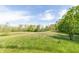 Lush green field with scattered trees under a bright blue sky on a beautiful day at 8292 E 100 S, Greenfield, IN 46140