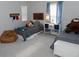 Shared ' bedroom with two beds, storage unit, and a beanbag chair for a cozy and playful space at 9176 Springbrook Dr, Pendleton, IN 46064
