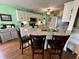 Well-lit kitchen with granite countertops, white cabinetry, stainless steel appliances, and stylish island seating at 9653 Woodsong Way, Indianapolis, IN 46229