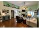 Bright and airy living room with high ceilings, fireplace, and hardwood floors at 9653 Woodsong Way, Indianapolis, IN 46229