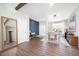 Inviting entryway featuring wood floors, stylish decor, and a bright, airy atmosphere for a welcoming first impression at 9804 Canyon Ln, Pendleton, IN 46064