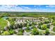 Aerial view featuring local schools, neighborhood homes, and community landscape at 10882 Camden Ct, Fishers, IN 46038