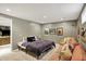 Cozy finished basement bedroom with a comfortable bed and stylish decor at 10882 Camden Ct, Fishers, IN 46038