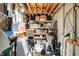 View of an unfinished basement showing exposed beams and storage at 10882 Camden Ct, Fishers, IN 46038