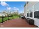 Enjoy outdoor living on this spacious deck with plenty of room for seating and enjoying the view at 16264 Red Clover Ln, Noblesville, IN 46062
