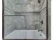 Bathroom with glass door to shower-bathtub at 196 E Madison St, Franklin, IN 46131