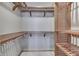 Walk-in closet featuring adjustable wooden shelving at 196 E Madison St, Franklin, IN 46131