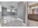 Large Main Bedroom with adjoining Bathroom and ceiling fan at 196 E Madison St, Franklin, IN 46131