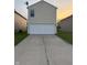 Detached two car garage and driveway at 2327 Bristol Dr, Franklin, IN 46131