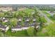 Picturesque aerial view of townhomes, green spaces, and a nearby roadway at 2430 Spring Hill Ct, Indianapolis, IN 46268