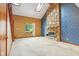 Bright and airy living room with stone fireplace and large window at 2430 Spring Hill Ct, Indianapolis, IN 46268