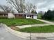 Charming single-story home with a brick exterior and a well-maintained front yard on a cloudy day at 2453 Larnie Ln, Indianapolis, IN 46219