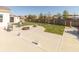 Backyard featuring a shed, fire pit and patio at 2761 Winding Creek Ln, Greenfield, IN 46140