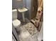 Bathroom with toilet, sink, shower, patterned rug and tile flooring at 2928 Cicero Rd, Noblesville, IN 46060