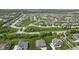 Aerial view of a beautiful neighborhood showcasing the lush greenery and well-maintained homes at 3424 S Lookout Pass, New Palestine, IN 46163