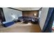Living room featuring a comfortable sofa and neutral carpet at 35 Meadow Dr, New Palestine, IN 46163