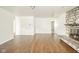Open-concept living room featuring a stone fireplace, clean floors, and an open floor plan at 3846 Alsace Pl, Indianapolis, IN 46226