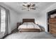 Inviting bedroom with a ceiling fan and a bed at 4080 S London Dr, Martinsville, IN 46151