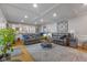 Spacious living room featuring hardwood floors, recessed lighting, and a large seating area at 4619 Allen Dr, Carmel, IN 46033