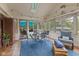 Charming sunroom with skylight and outdoor view, perfect for relaxation or entertaining guests at 4619 Allen Dr, Carmel, IN 46033