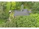 Aerial view of a well-maintained property with a landscaped backyard and gazebo at 5005 Bonnie Brae St, Indianapolis, IN 46228