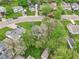 An aerial view of a quaint neighborhood featuring well-manicured lawns and mature trees at 5254 Kingsley Dr, Indianapolis, IN 46220