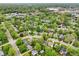 An aerial view of a residential neighborhood, featuring tree-lined streets and well-maintained homes at 5254 Kingsley Dr, Indianapolis, IN 46220