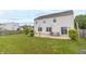 Nice backyard featuring a patio, grass, and partial fencing offering outdoor space at 5849 Wooden Branch Dr, Indianapolis, IN 46221