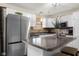Well-equipped kitchen featuring stainless steel appliances and a center island at 6096 E Conestoga Trl, Columbus, IN 47203